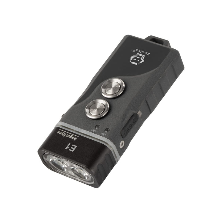 RovyVon E1 Grau Schlüsselanhänger Taschenlampe 700 Lumen Wiederaufladbar Dual Power Mini Super Hell