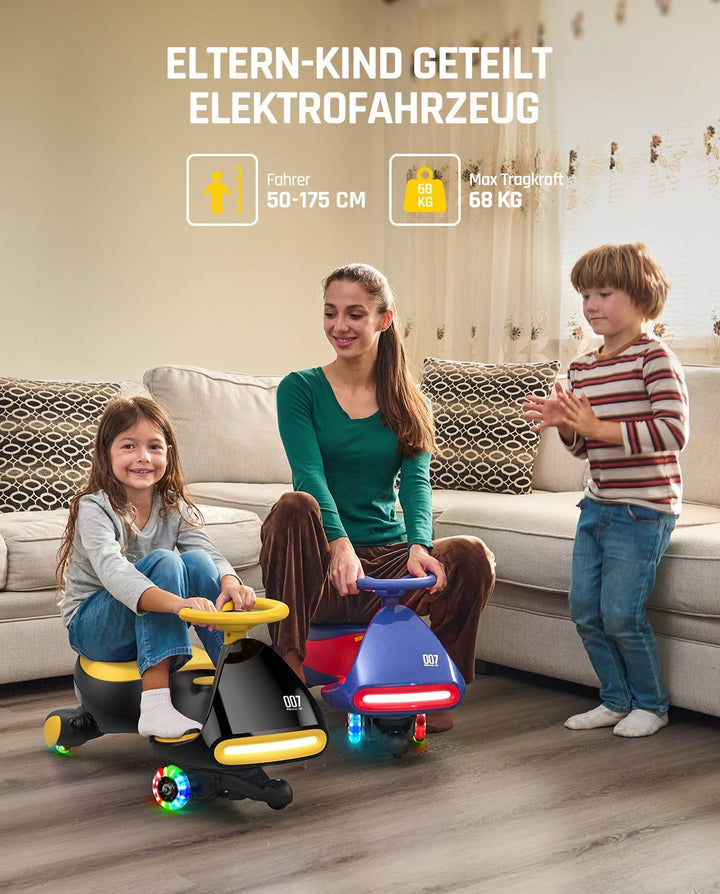 FanttikRide N7 Pro Kinder Elektroauto, Elektrisches Rutschauto mit Pedal, Typ C aufladbar Batterie K