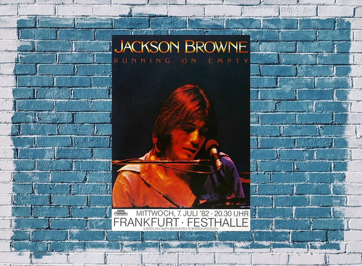 Jackson Browne - Running on Empty, Frankfurt 1982 » Konzertplakat/Premium Poster | Live Konzert Vera
