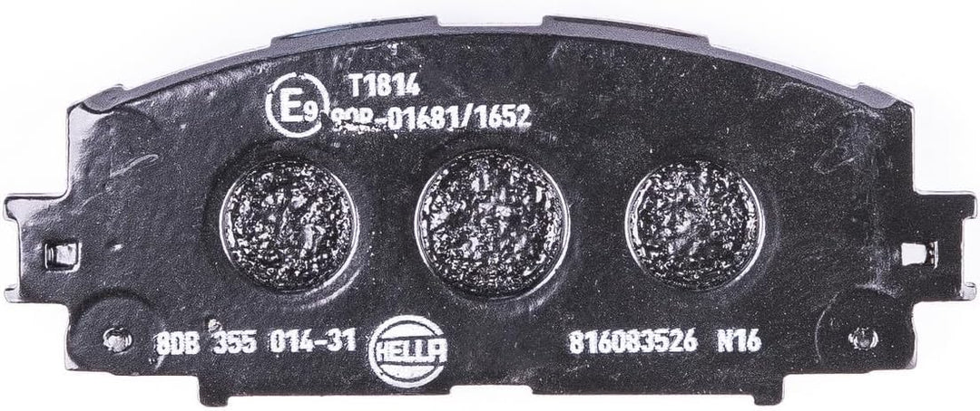 HELLA PAGID 8DB 355 014-311 Bremsbelagsatz - T1814 - Dicke/Stärke: 15.6mm - Bremssystem: Akebono - n