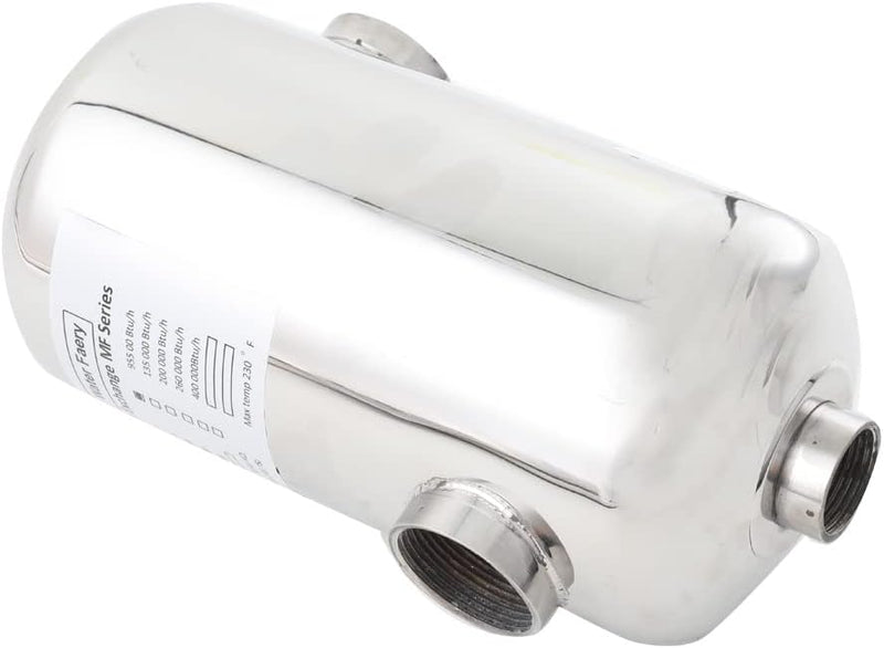 YILIKISS Edelstahl Schwimmbadheizer 28Kw Edelstahl Schwimmbad Wärmetauscher Pool Wärmetauscher 150 L