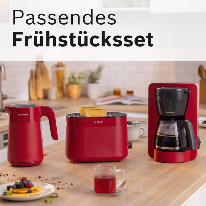 Bosch Kompakt Toaster MyMoment TAT2M124, integrierter Brötchenaufsatz, mit Auftaufunktion, mit Absch
