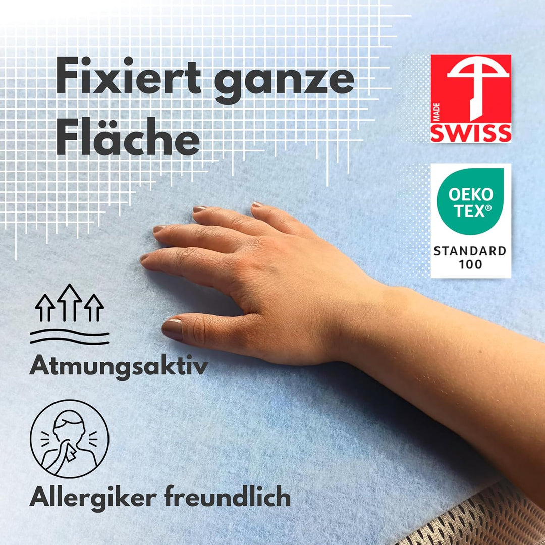 Topper Stopper® Original - Anti Rutsch für Topper & Matratzen, Premium Antirutschmatte für Boxspring