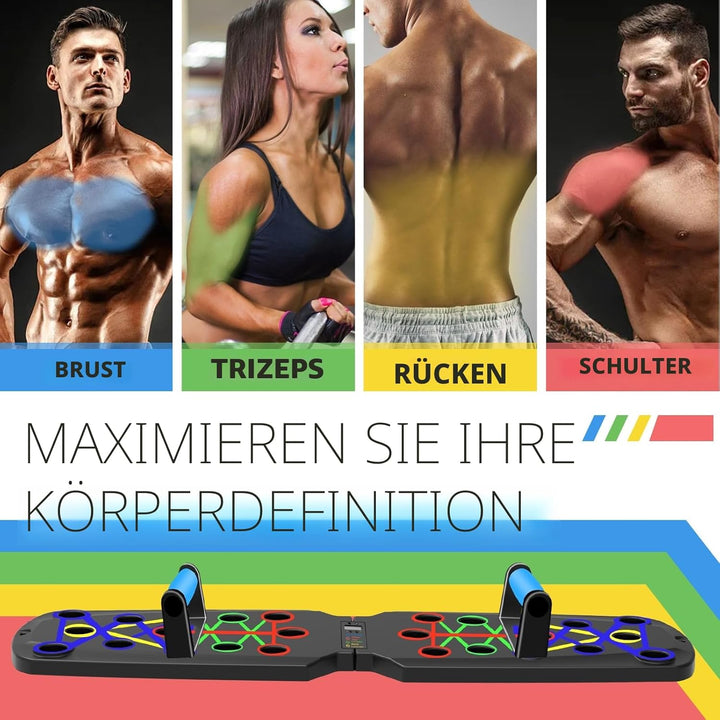 Push Up Board, 26-in-1 Multifunktions-Liegestützbrett Übungsgerät für den Heimgebrauch, System Fitne