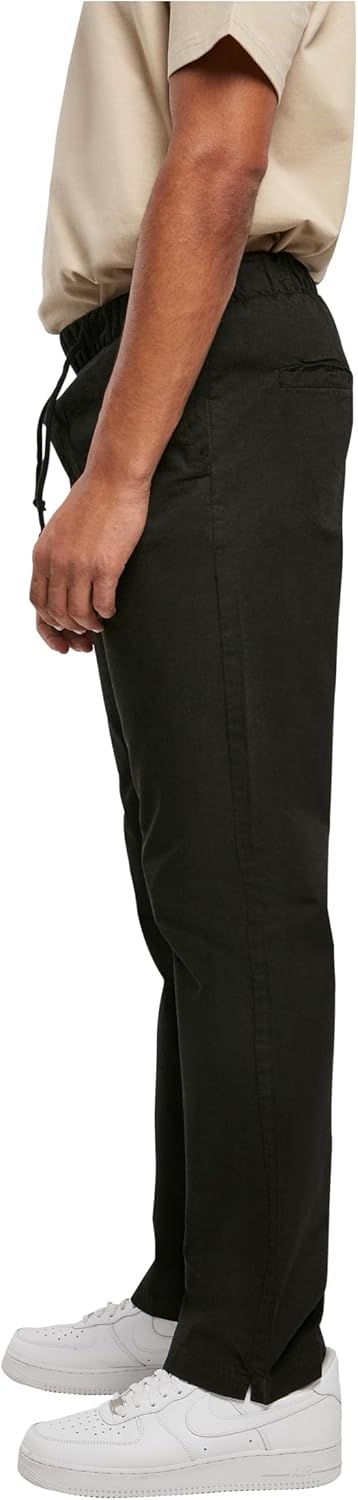 Urban Classics Herren Straight Slit Trouser M Schwarz, M Schwarz