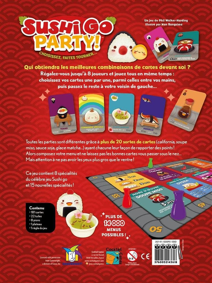 Asmodee Jeu - Sushi Go Party !