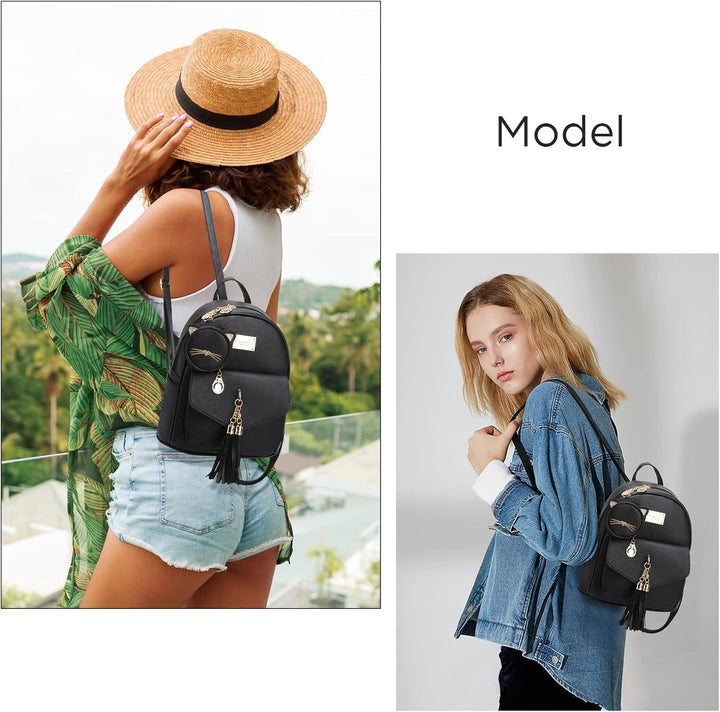 I IHAYNER Girls Fashion Backpack Mini Purse Backpack for Women Small Leather Backpack Purse for Teen