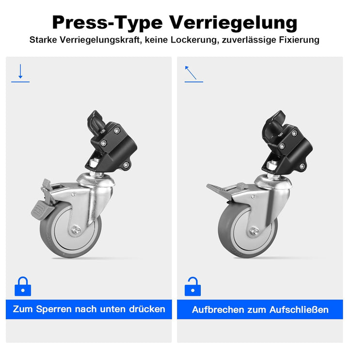 Soonpho 3 Stück Stativrollen Lichtstativ Rollen für stativ Wheels stativ Wheels Lampenstativ Profess