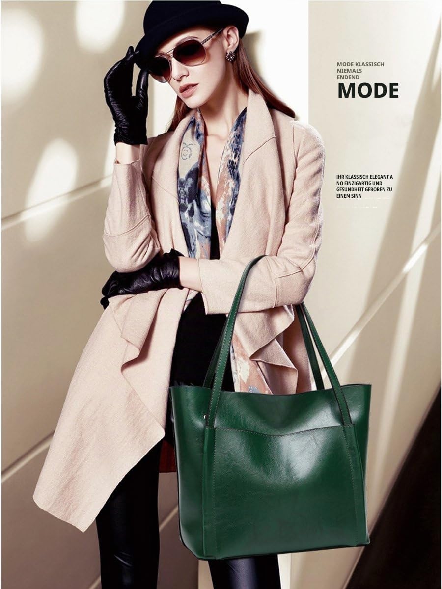 Coolives Damen Gross Shopper Tasche aus PU-Leder mit Schulterriemen Schultertasche Umhängetasche Eim