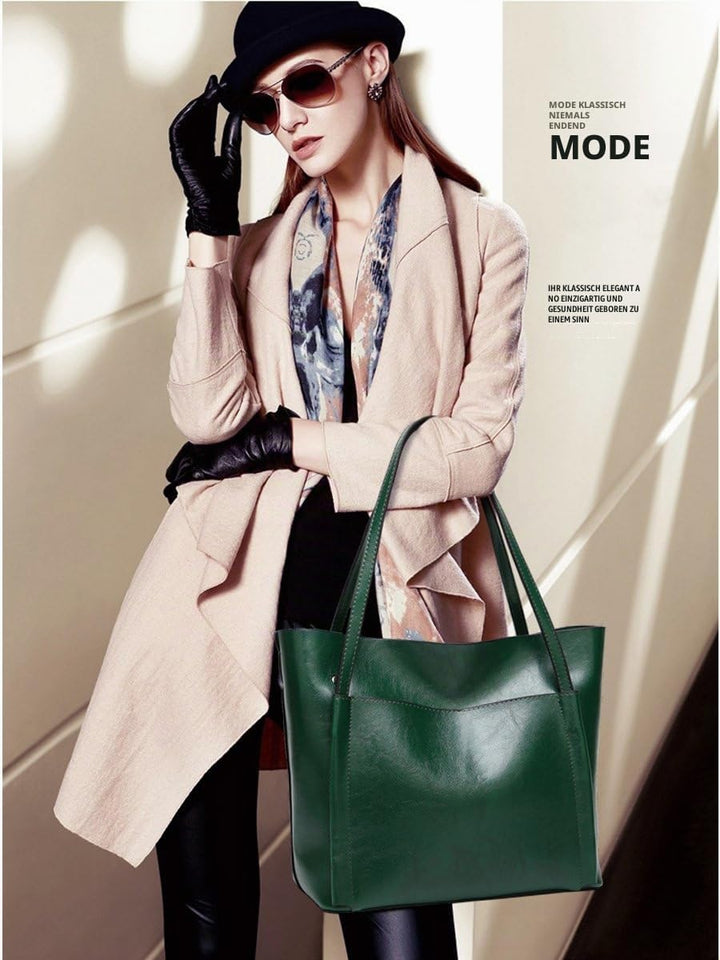 Coolives Damen Gross Shopper Tasche aus PU-Leder mit Schulterriemen Schultertasche Umhängetasche Eim