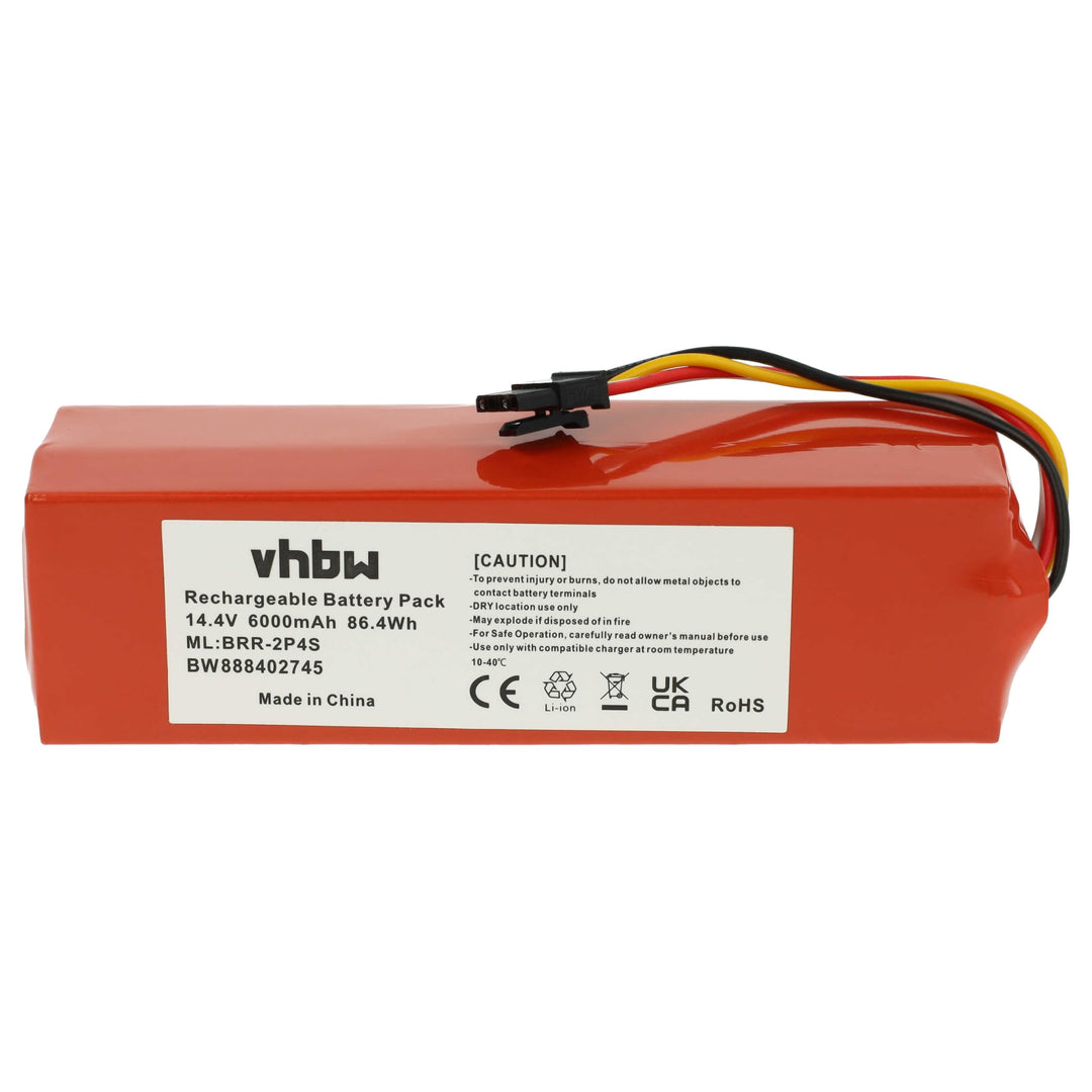 vhbw Akku kompatibel mit Xiaomi Roborock S5 MAX S5E52-00 Rubys-L, S5 MAX S5E02-00 Rubys-L Staubsauge