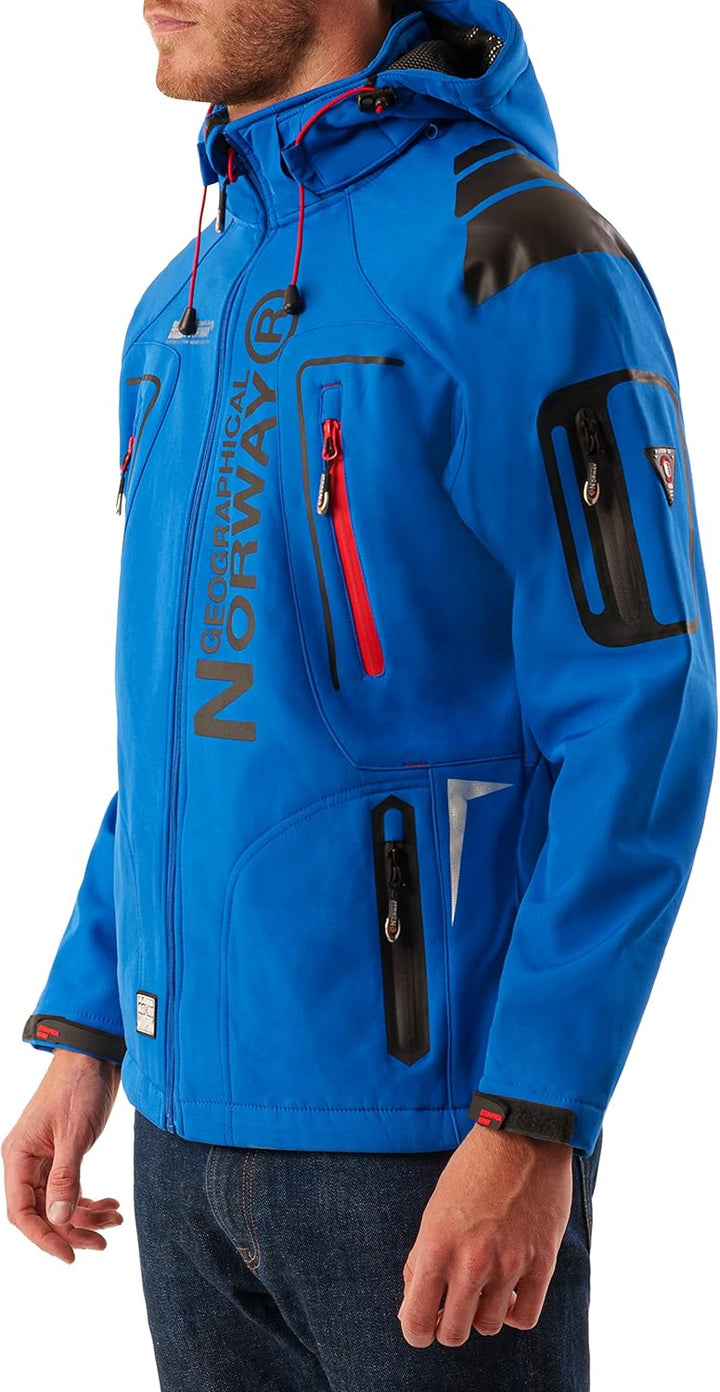 Geographical Norway Tangata Herren Softshell Funktions Outdoor red S Königsblau, S Königsblau