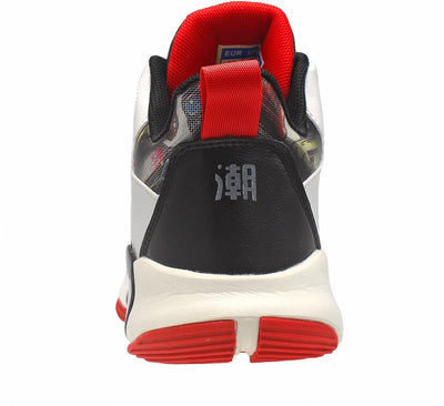 HSNA Turnschuhe für Jungen Kinder Sportschuhe mit Klettverschluss Grösse 30-40 32 EU Schwarz Rot, 32