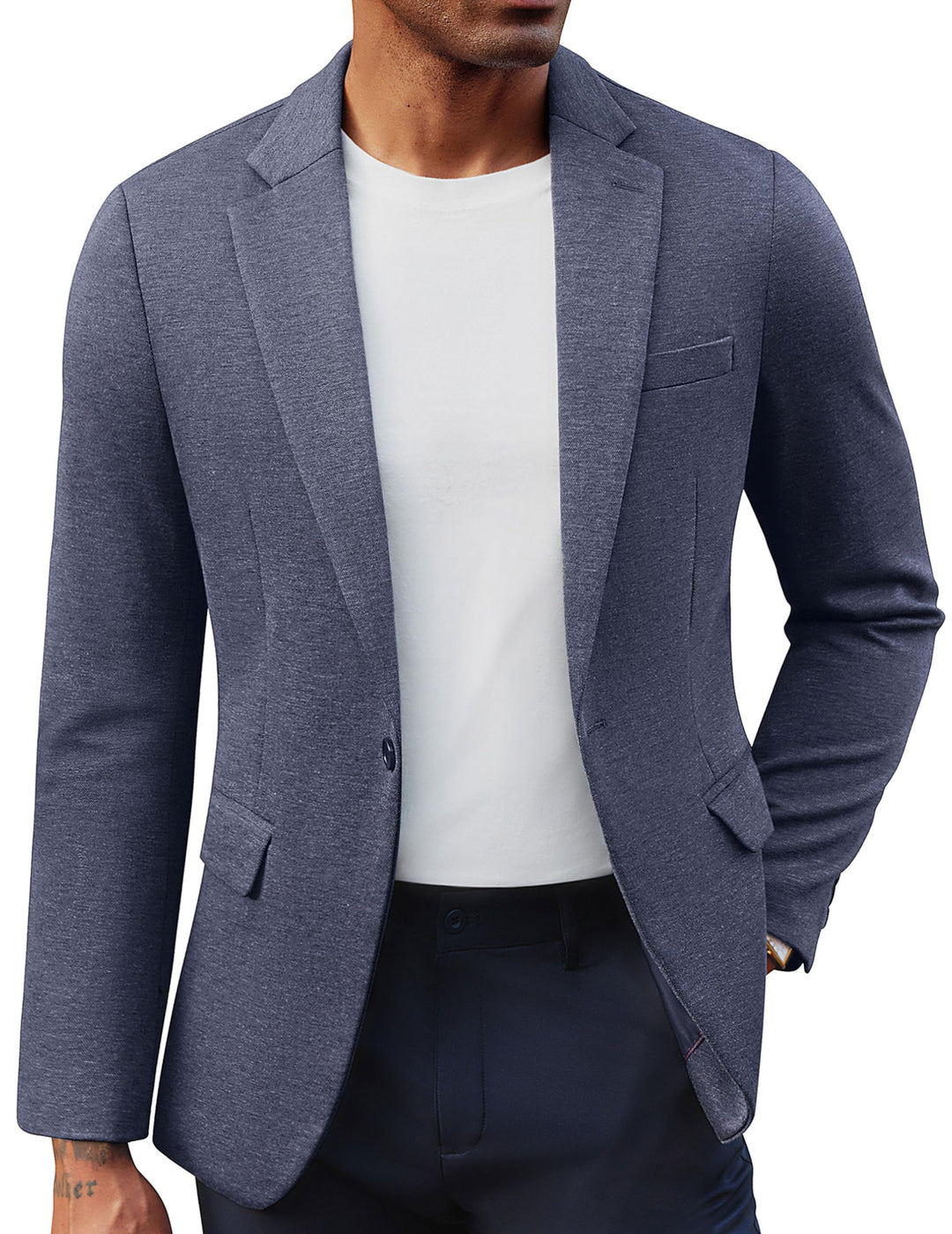PJ PAUL JONES Herren Sakko Sportlich Freizeit Blazer Jackett 1 Knöpfe Modern Regular Fit Anzugjacke