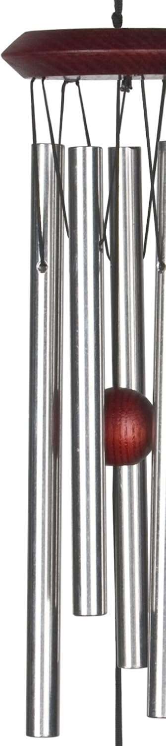 Woodstock Encore Collection Windspiel Chimes of Mercury, silber Silber / Schwarz 35,6 cm, Silber / S