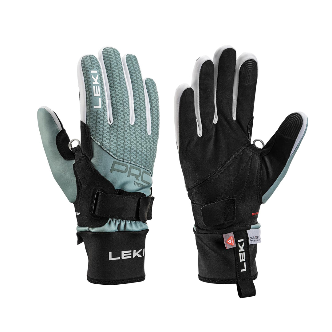 LEKI Damen PRC ThermoPlus Shark Handschuhe EU 8.5 black-ice green, EU 8.5 black-ice green