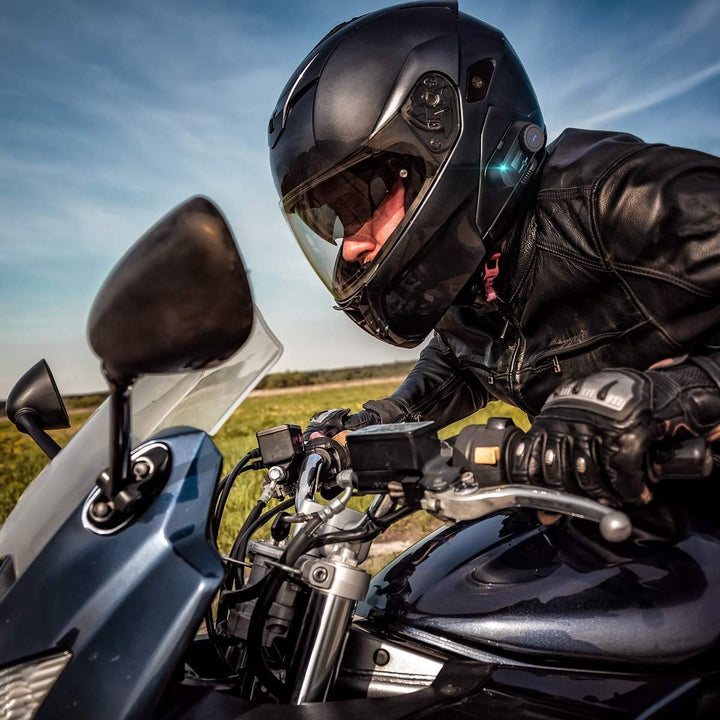 FreedConn T-COM SC 800M Intercom Motorrad Bluetooth 2er Set, Helm Kommunikationssystem für 2 Persone