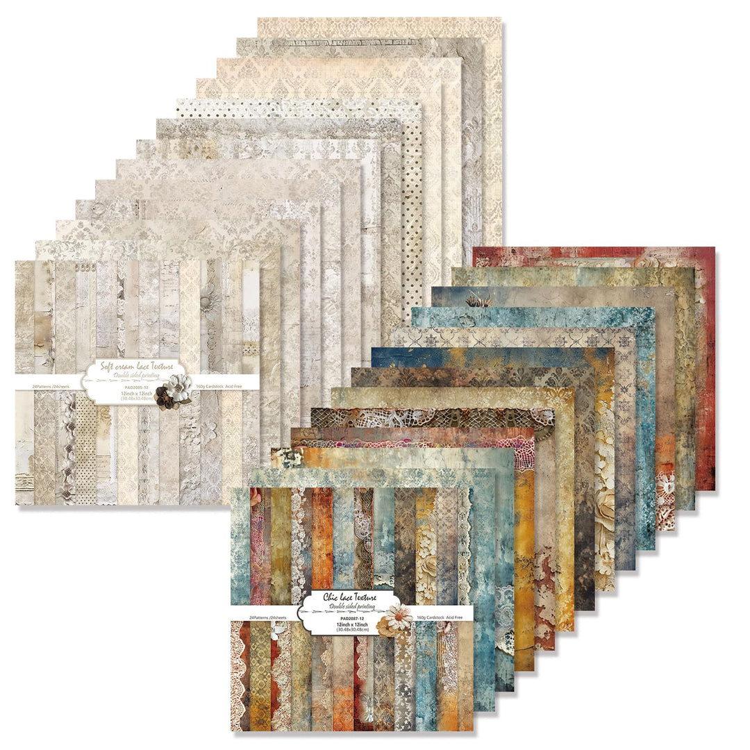 48 Stück Designpapier Block mit Muster Doppelseitiges Scrapbook Papier Decoupage Papier Hintergrundp