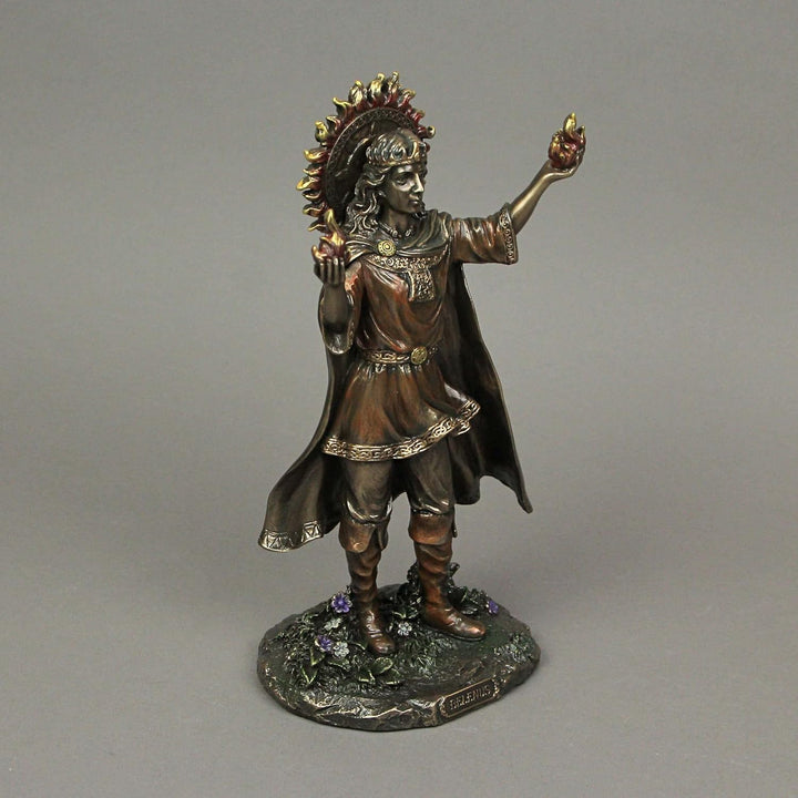 Veronese Design 24 cm hohe Belenus The Celtic Sun Gott of Healing Kaltguss-Skulptur Antike Bronze-Fi