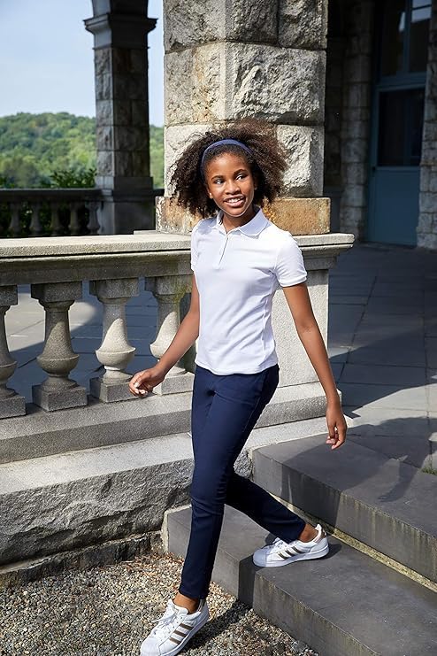 French Toast Mädchen-Hose, verstellbare Taille, Stretch-Twill, gerades Bein 4 Jahre Khaki, 4 Jahre K