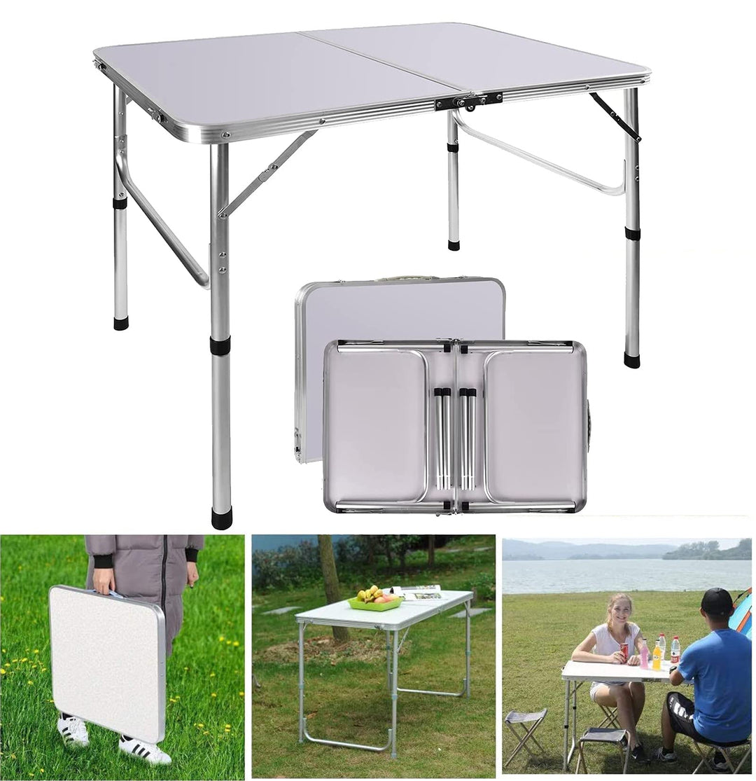 Klappbarer Büro-/Computertisch für Zuhause, 90 cm, tragbar, faltbar, für Outdoor, Camping, Picknick,