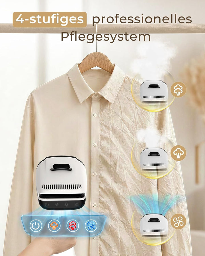 HOMEASY Dampfglätter mit Saugfunktion für Kleidung 6000Pa Vakuum Technologie 25s Schnellaufheizung 2