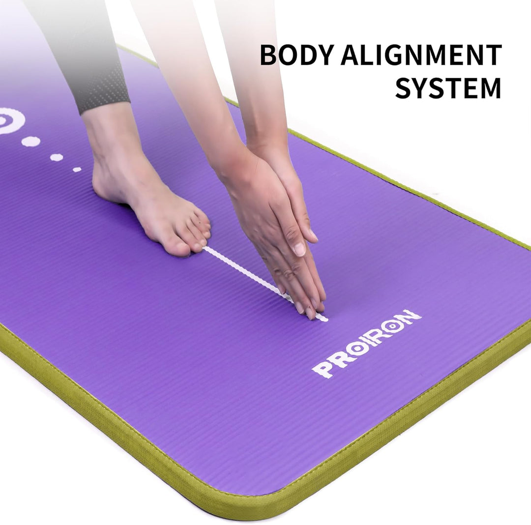 PROIRON Gymnastikmatte, Turnmatte für Zuhause mit Tragegurt Trainingsmatte Rutschfest, Yoga Matte Di