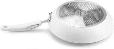 Bialetti J0WIPAN240 Ceramic OK weiss Induktions-Pfanne, keramikbeschichtet Ø 24 cm,, ø 24 cm