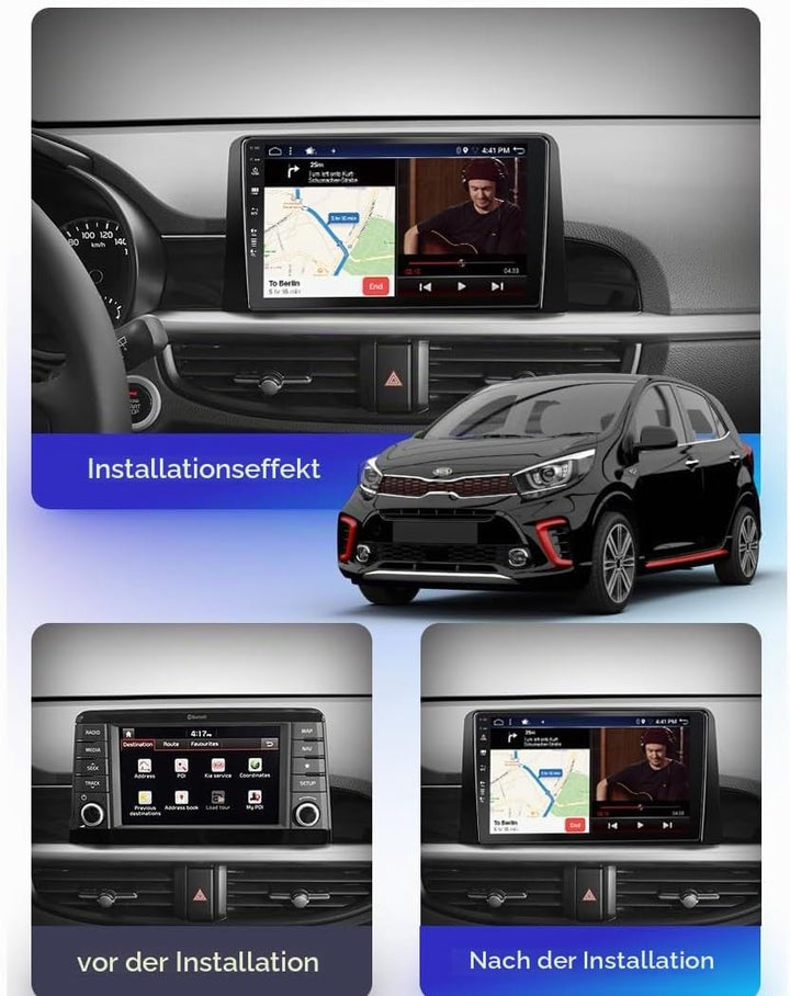 [2G+64G] BXLIYER 9 Zoll Autoradio für KIA Morning Picanto (2017-2020) GPS Navi - Wireless CarPlay An