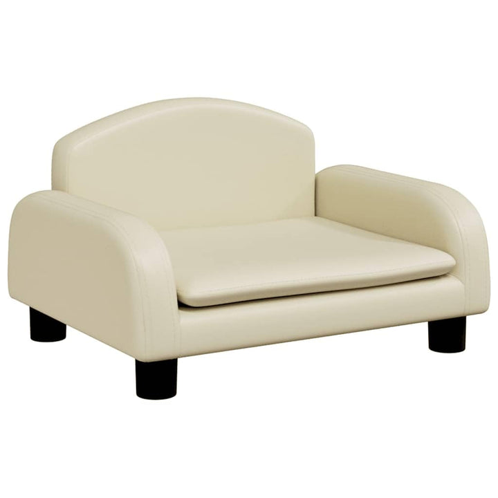 vidaXL Kindersofa Creme 50x40x30 cm Kunstleder 50 x 40 x 30 cm Creme, 50 x 40 x 30 cm Creme