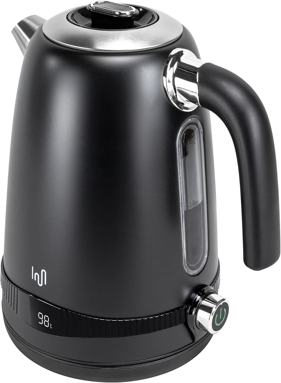 Impolio Retro Wasserkocher 1,7 L, LCD Display und Temperaturauswahl, TÜV Rheinland GS Zertifiziert,