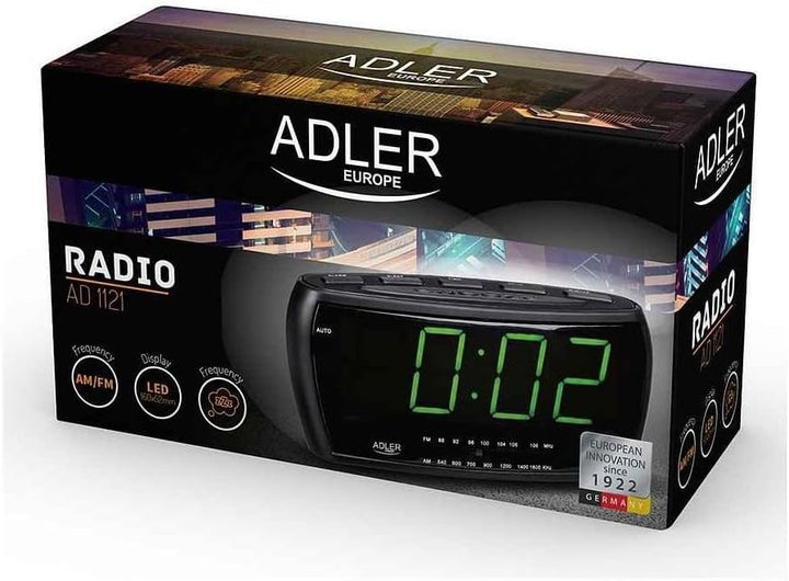 Radiowecker Uhrenradio Uhr Wecker AM/FM Radio Helligkeitsregler mit extra grossem Display Single, Si