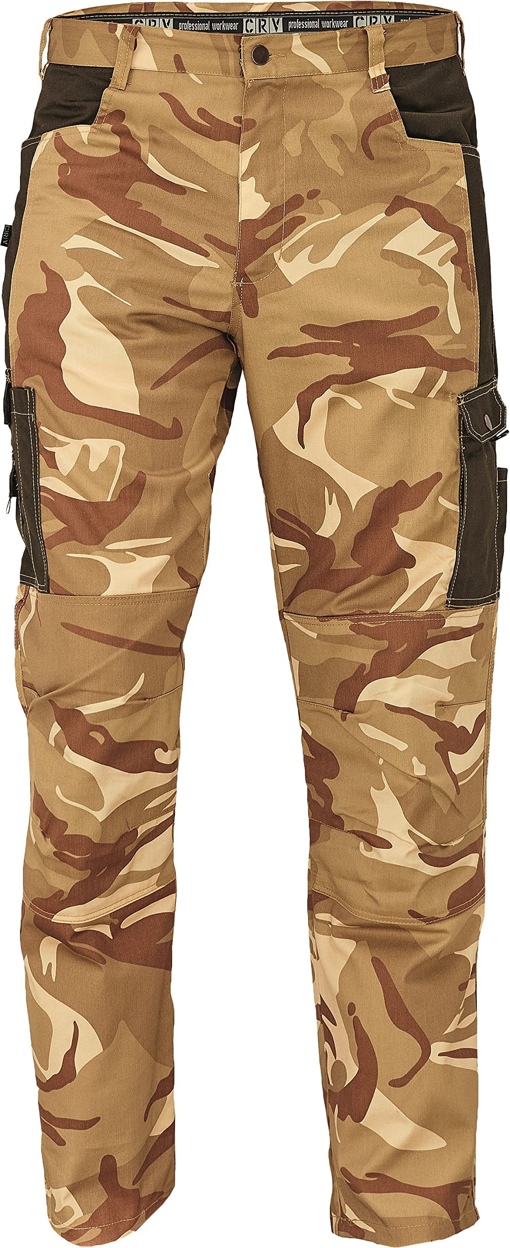 DINOZAVR Crambe Herren Tarnhose Arbeitshose/Cargohose - Strapazierfähig Bundhose 3XL Beige, 3XL Beig