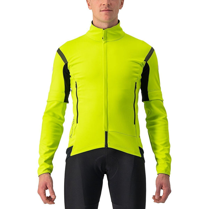 CASTELLI Herren Perfetto Ros 2 Convertible Jac Jacket S ELECTRIC LIME/DARK GRAY, S ELECTRIC LIME/DAR