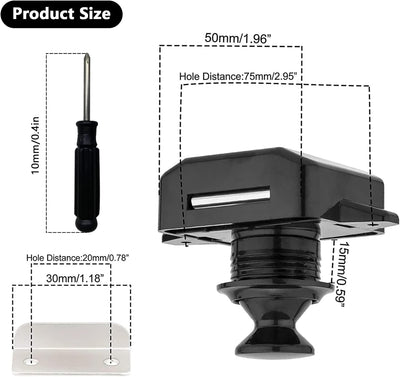 10 Stück Wohnmobil Schlösser, Metall Push Button Catch Door Lock Möbelschloss Schrank Schloss Cabine