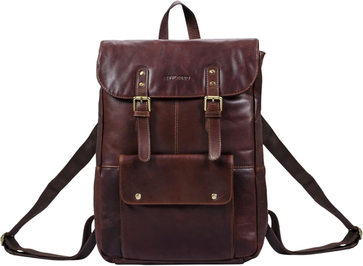 STILORD 'Manila' Vintage Leder Rucksack Damen Herren XL Lederrucksack DIN A4 braune Rucksackhandtasc