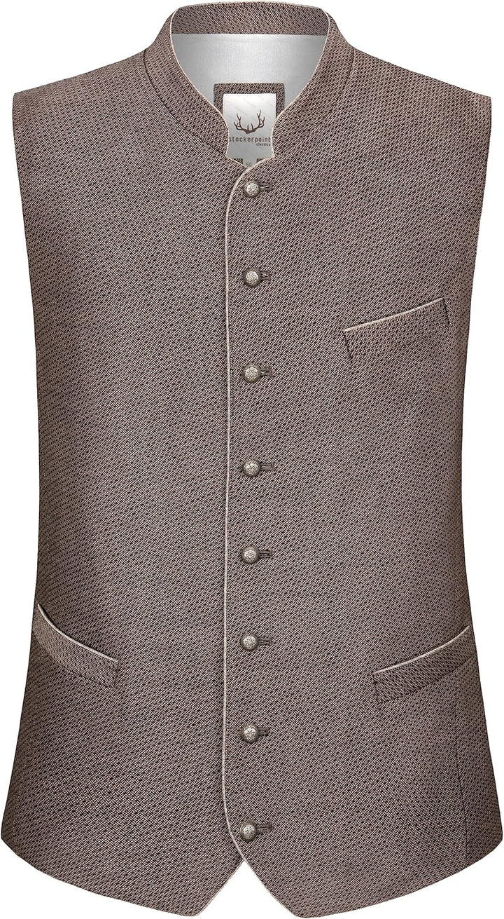 Stockerpoint Herren Weste Loris Trachtenweste 48 braun, 48 braun