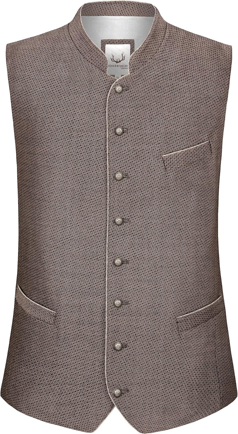Stockerpoint Herren Weste Loris Trachtenweste 48 braun, 48 braun