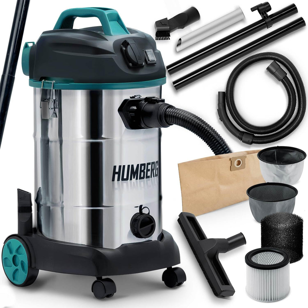 Humberg Multifunktionaler Industriestaubsauger 30L 1600W für Ascheschutt Metall -Elektrowerkzeugstec