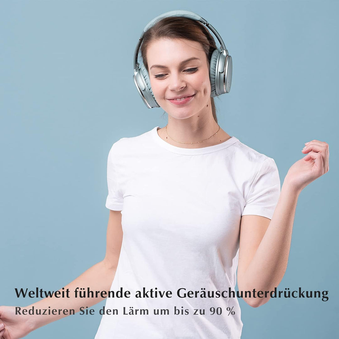 Srhythm NC35 Active Noise Cancelling Kopfhörer Kabellos Bluetooth - LDAC Modus, Schnellladung, 50+ W