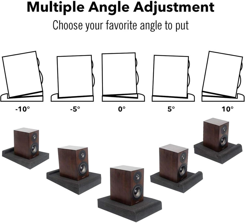 JBER Akustik-Isolationspads, Studio-Monitor-Lautsprecher-Isolationsschaum-Pads, hochdichter Akustiks