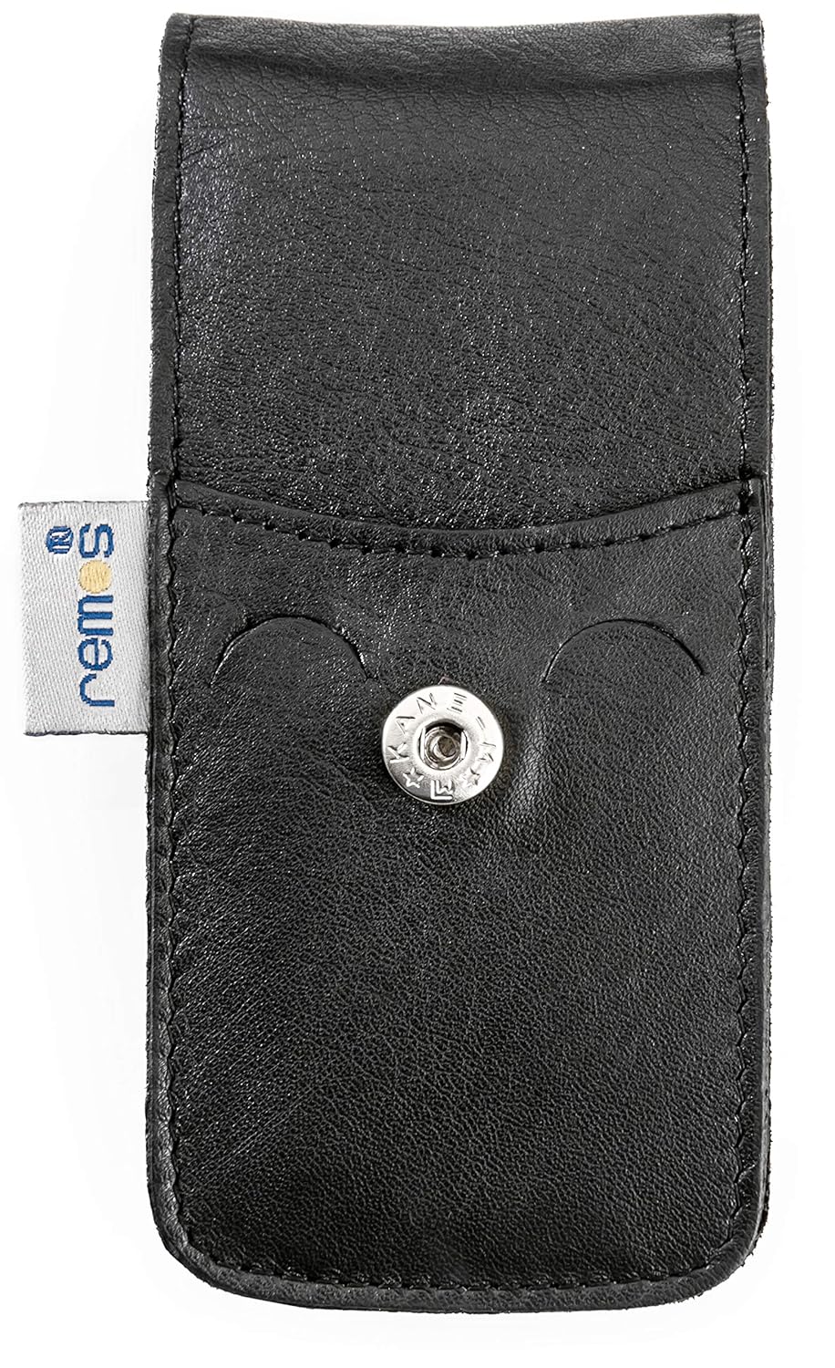 REMOS Nageletui leer aus echtem Leder zum Bestücken mit 3 Instrumenten - schwarz, Schwarz
