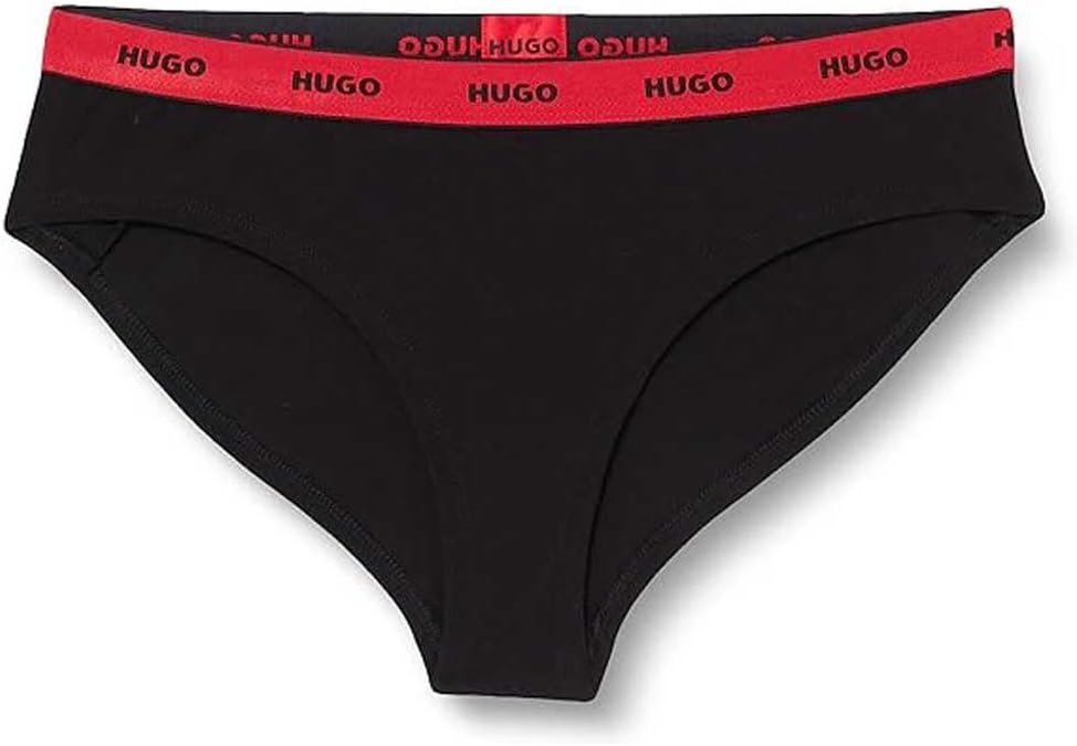 HUGO Damen Triplet Stripe Brief, Black5