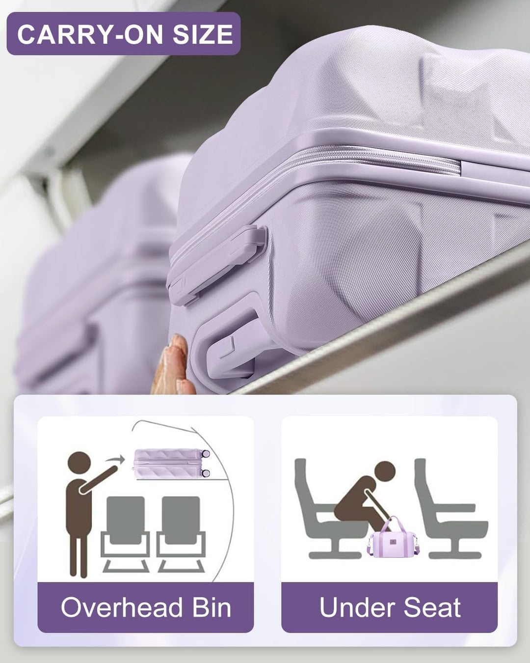 Sea choice Hardschalen Trolley Koffer Set 5tlg. Zwillingsrollen Reisekoffer Enthält 1 Reisetasche un