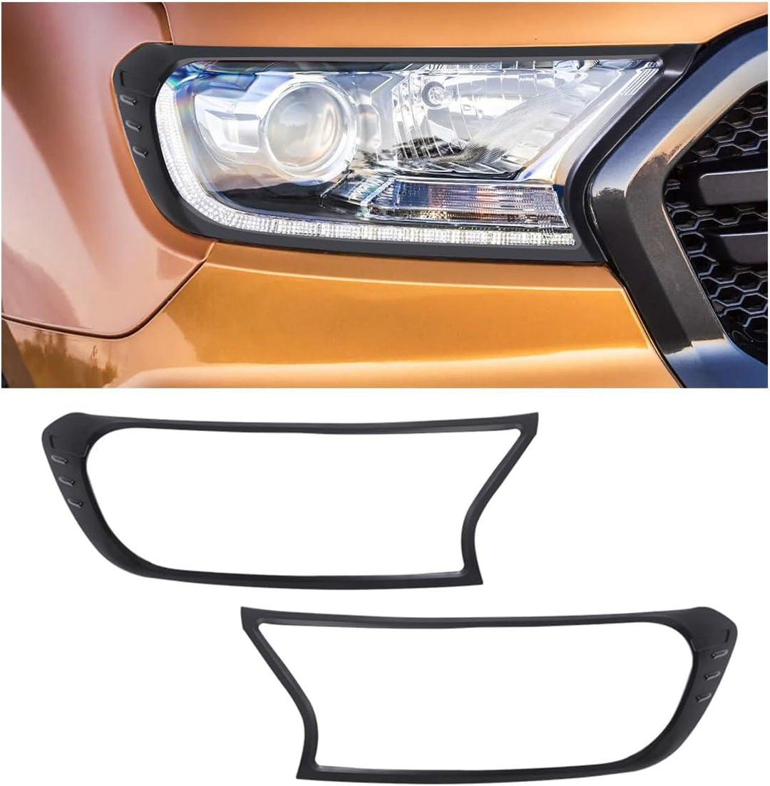 JHCHAN Scheinwerferabdeckung Frontlampe Schutzabdeckung für Ford Ranger T7 T8 2015-2022 Wildtrak XL