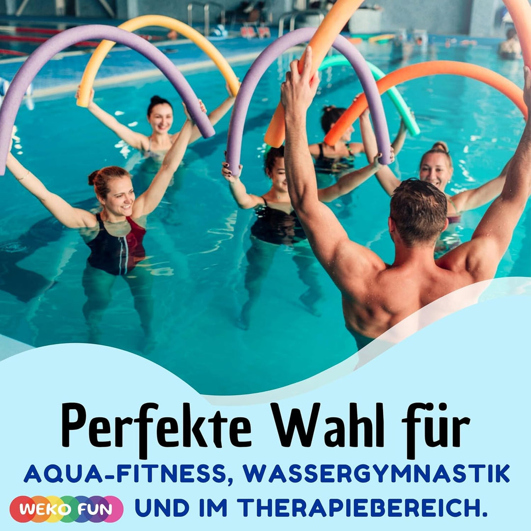 Schwimmnudel für Kinder & Erwachsene 160cm - Lange Poolnudel 2er Set - 9 Farben zur Auswahl - Schwim
