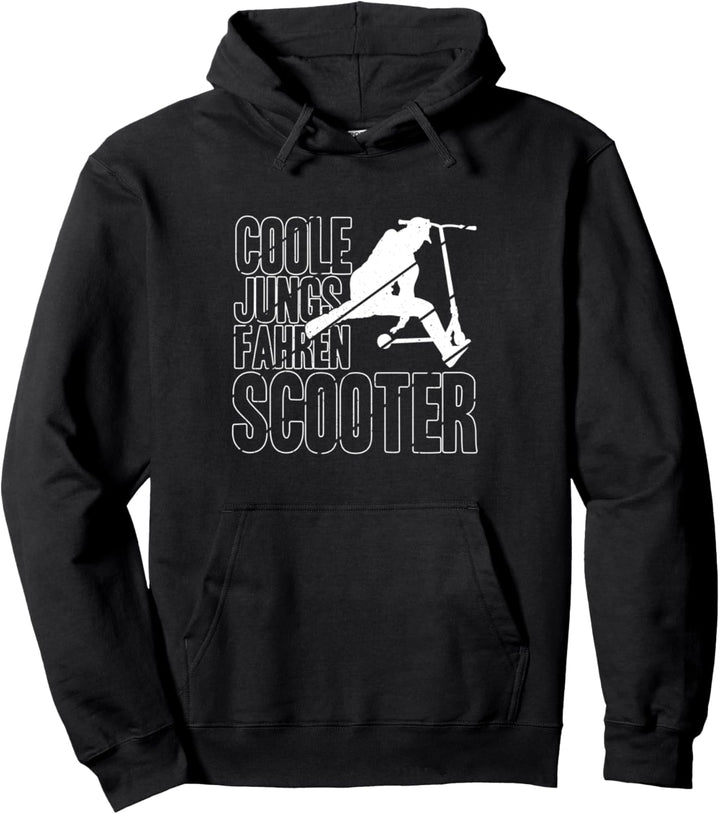 Coole Jungs Fahren Scooter - Tretroller Roller Kinder Jungen Pullover Hoodie