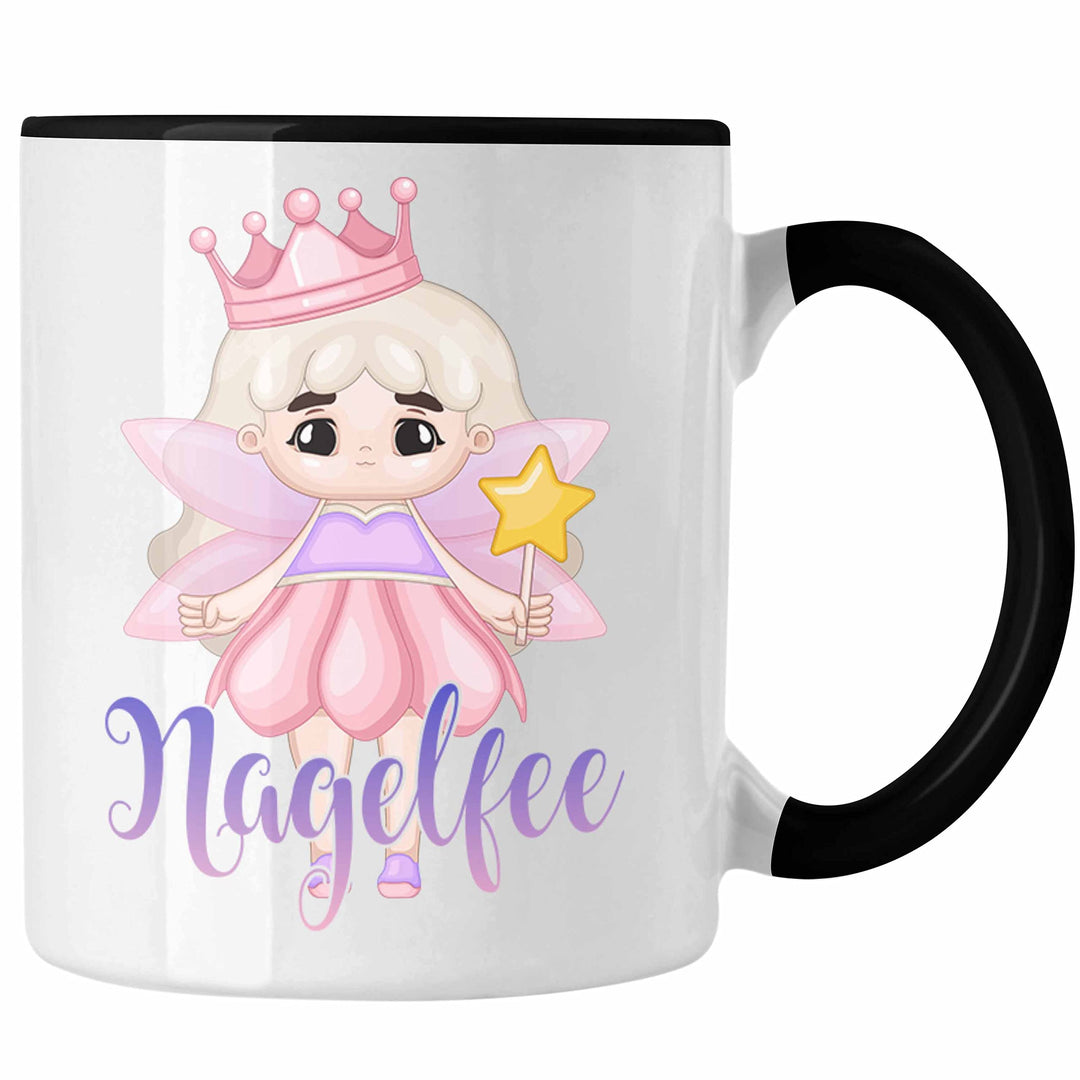 Trendation - Nagel-Fee Tasse Geschenk Nagelstudio Mitarbeiterin Gel-Nägel Spruch Süsse Grafik (Schwa