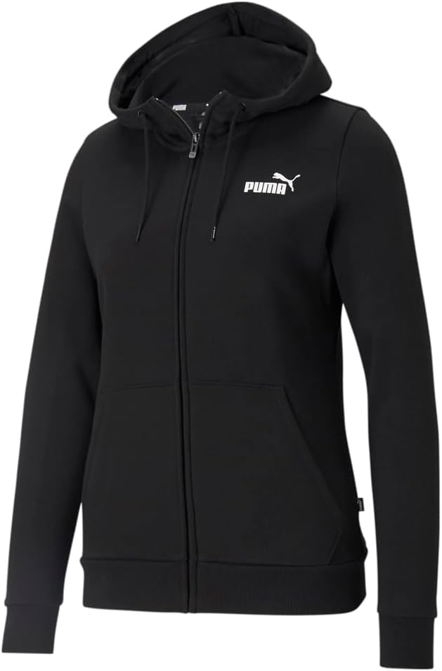 PUMA Damen ESS S Logo Full-Zip Hoodie Pullover S Schwarz, S Schwarz