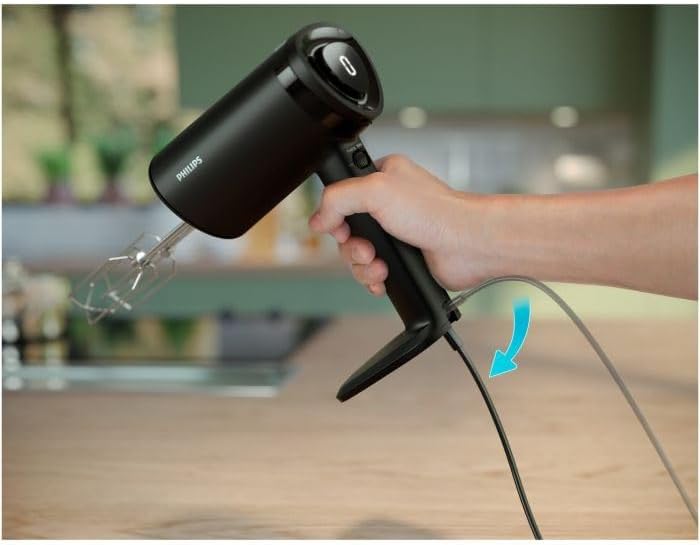 Philips 5000 series hand mixer, HR3781/00, 500W, 5 Speeds, Turbo function, Black